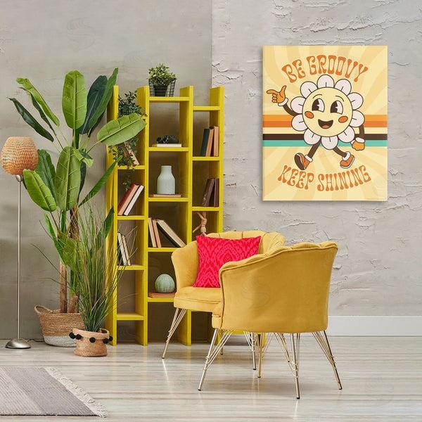 Stupell Industries Reinders | Be Groovy Keep Shining Wall Art