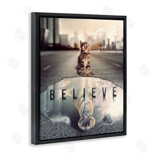 Stupell Industries Reinders | Believe Cat & Tiger Wall Art