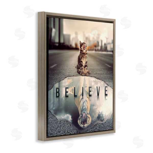 Stupell Industries Reinders | Believe Cat & Tiger Wall Art