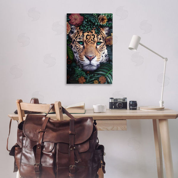 Stupell Industries Reinders | Cheetah With Tropical Florals Wall Art