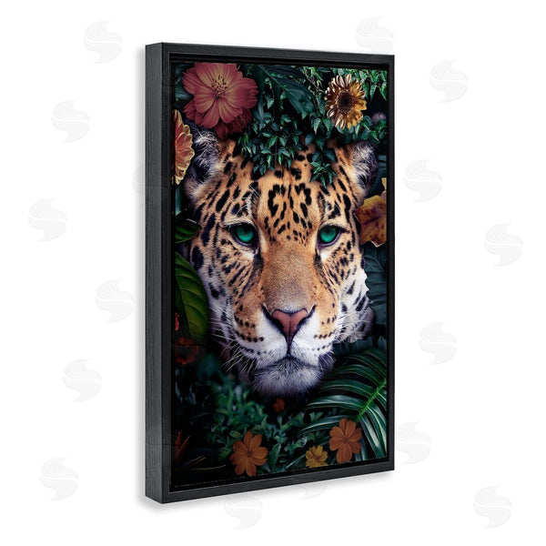 Stupell Industries Reinders | Cheetah With Tropical Florals Wall Art