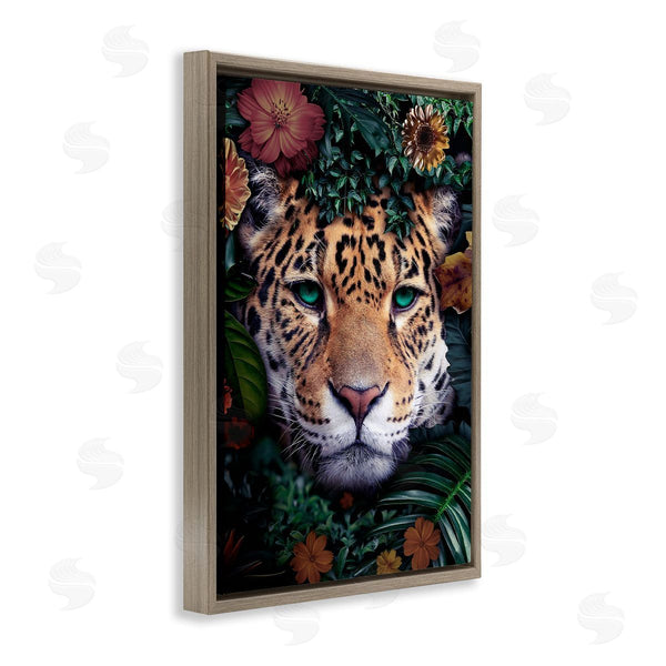 Stupell Industries Reinders | Cheetah With Tropical Florals Wall Art
