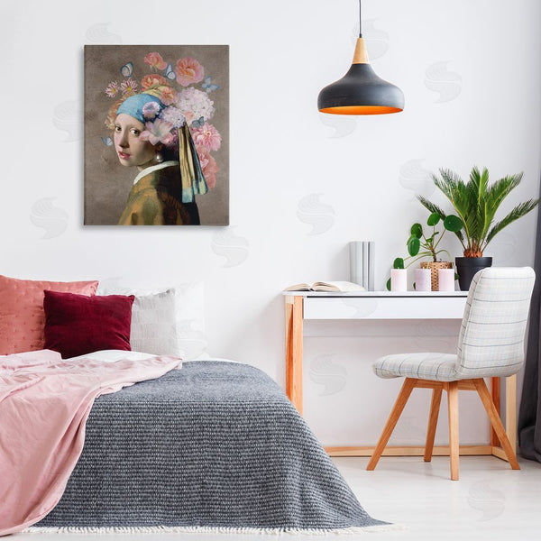 Stupell Industries Reinders | Classic Portrait With Flowers Wall Art