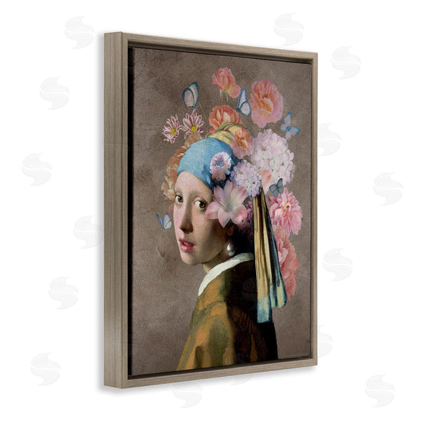 Stupell Industries Reinders | Classic Portrait With Flowers Wall Art