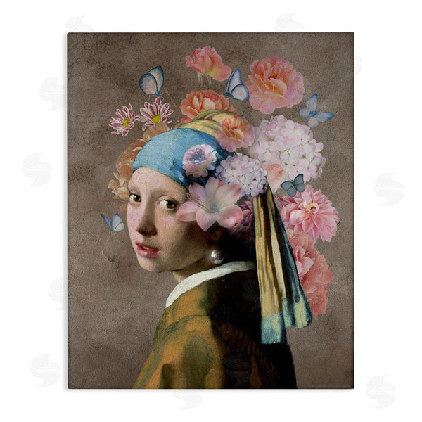 stupell industries Reinders | Classic Portrait with Flowers Wall Art