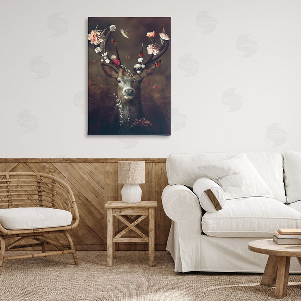 Stupell Industries Reinders | Flower Bedecked Antlers Wall Art