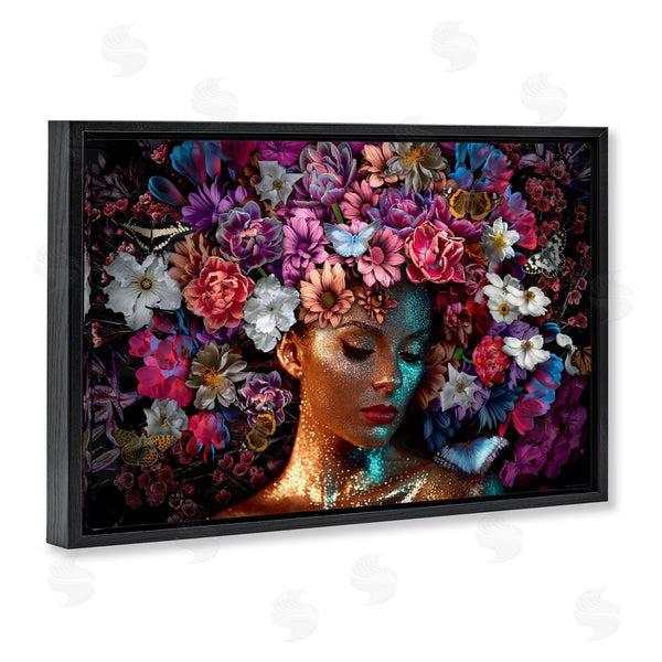 Stupell Industries Reinders | Glitz Woman With Florals Wall Art