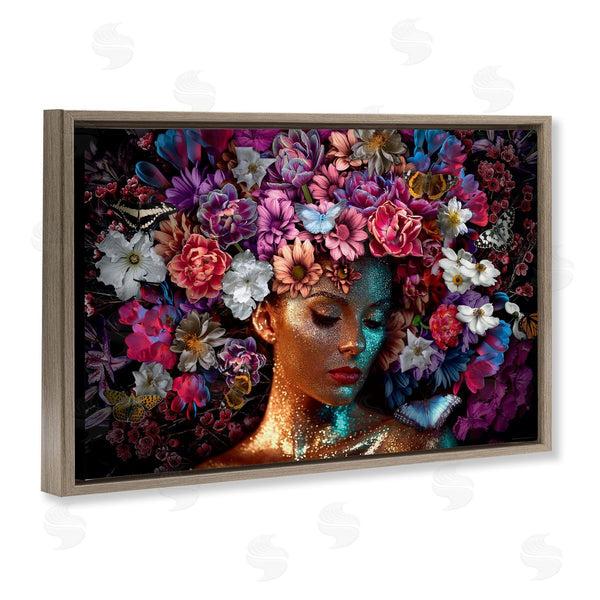 Stupell Industries Reinders | Glitz Woman With Florals Wall Art