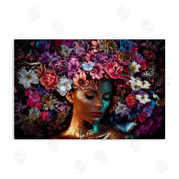 stupell industries Reinders | Glitz Woman with Florals Wall Art