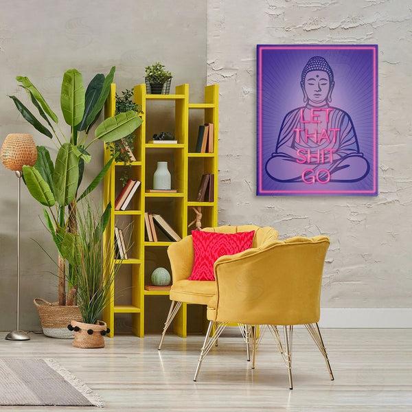 Stupell Industries Reinders | Let That Sh*t Go Meditation Wall Art