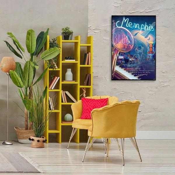 Stupell Industries Reinders | Memphis Blues City Wall Art