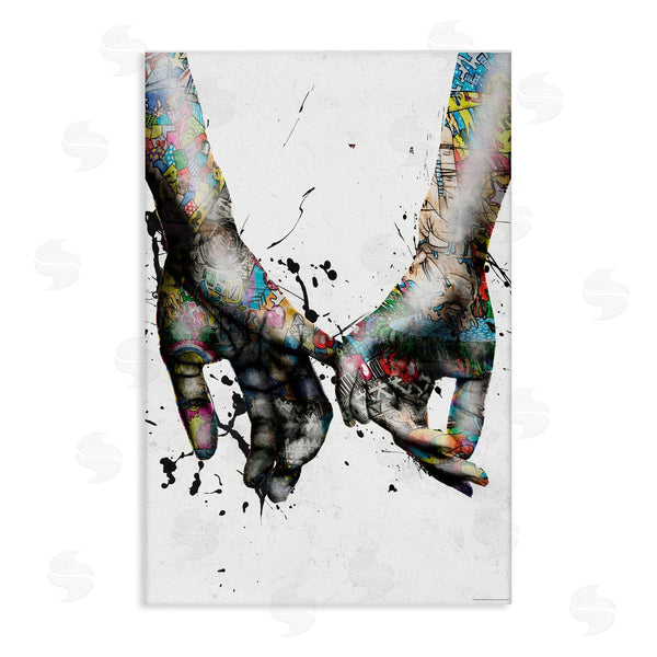 stupell industries Reinders | Modern Splash Hand Holding Wall Art