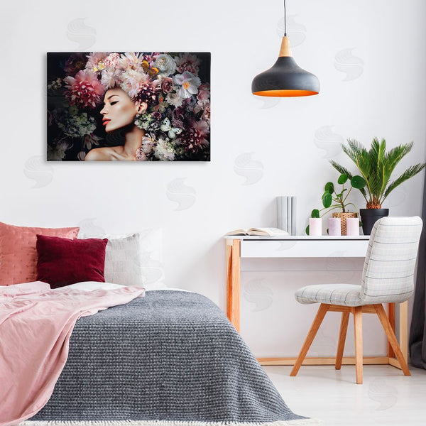 Stupell Industries Reinders | Nature Florals Female Portrait Wall Art