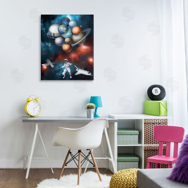 Stupell Industries Reinders | Planet Balloons In Space Wall Art
