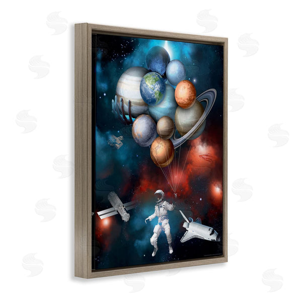 Stupell Industries Reinders | Planet Balloons In Space Wall Art
