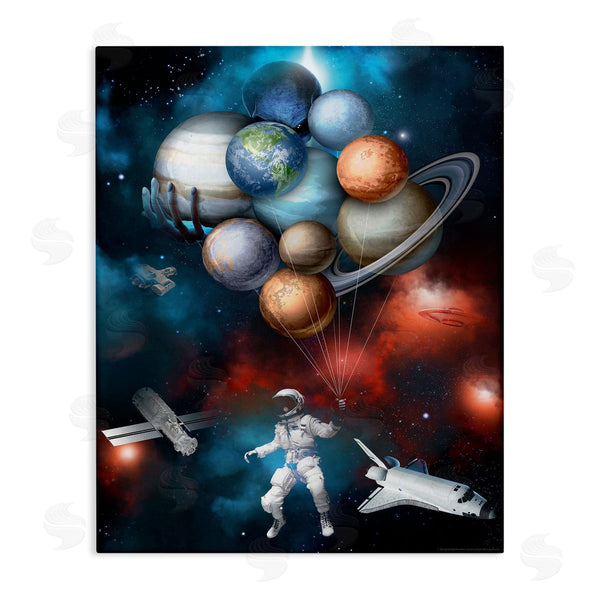 stupell industries Reinders | Planet Balloons in Space Wall Art