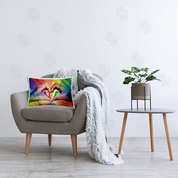 Stupell Industries Reinders | Rainbow Love Hands Symbol