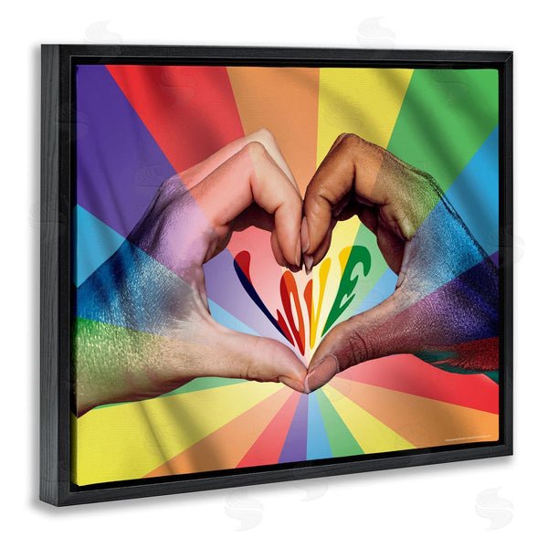 Stupell Industries Reinders | Rainbow Love Hands Symbol Wall Art
