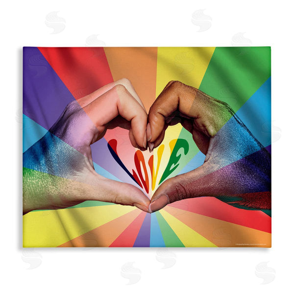 stupell industries Reinders | Rainbow Love Hands Symbol Wall Art