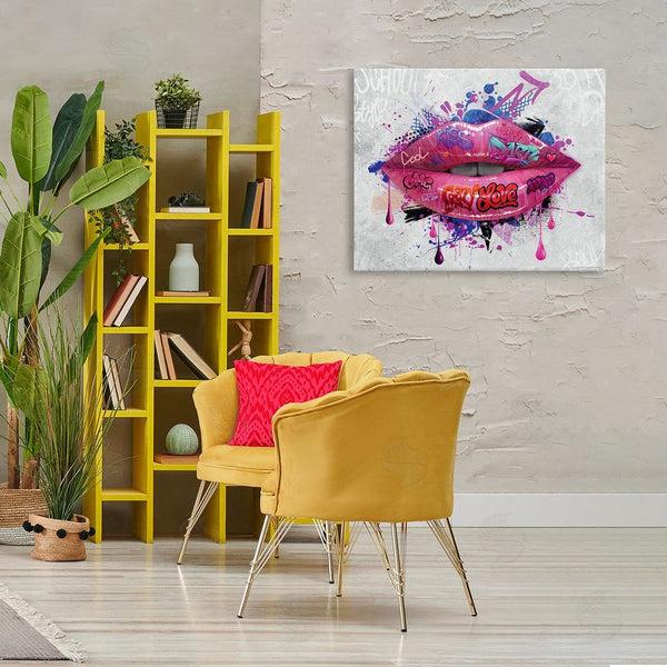 Stupell Industries Reinders | Urban Graffiti Lips Wall Art