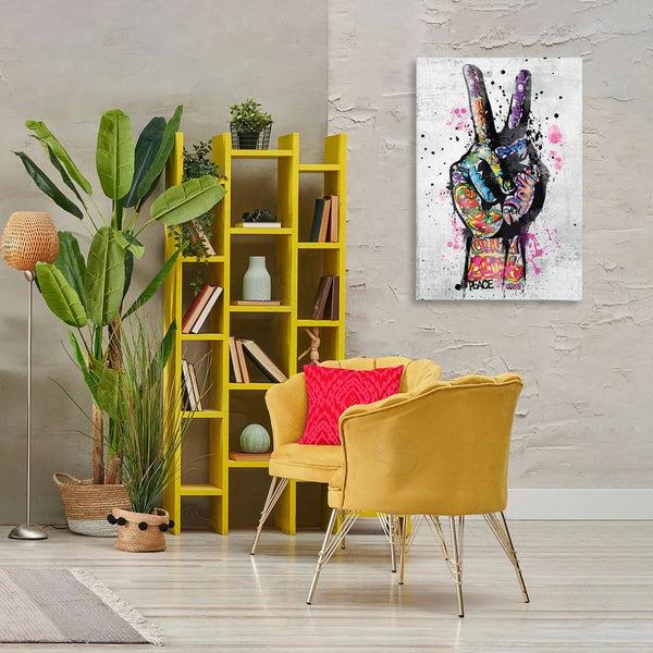 Stupell Industries Reinders | Urban Tattooed Peace Hand Wall Art
