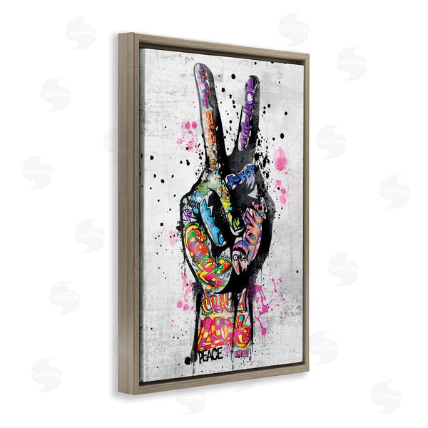 Stupell Industries Reinders | Urban Tattooed Peace Hand Wall Art