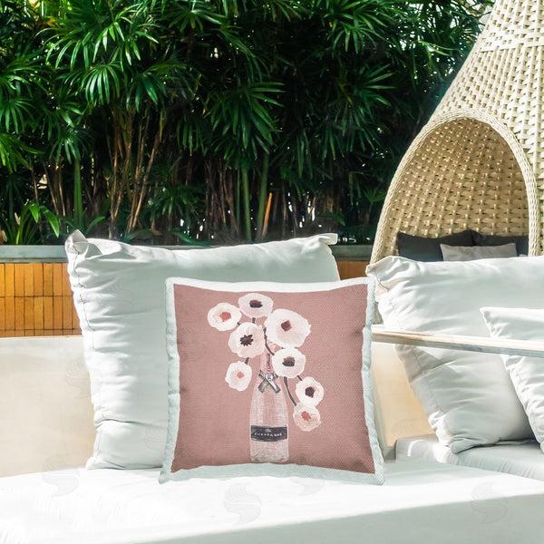 Stupell Industries Reinders | White Poppies Champagne Printed Throw Pillow