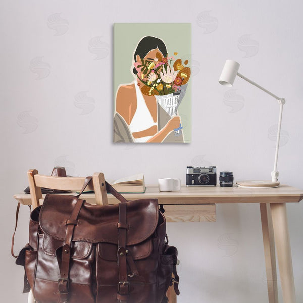 Stupell Industries Reinders | Woman & Plant Bouquet Wall Art