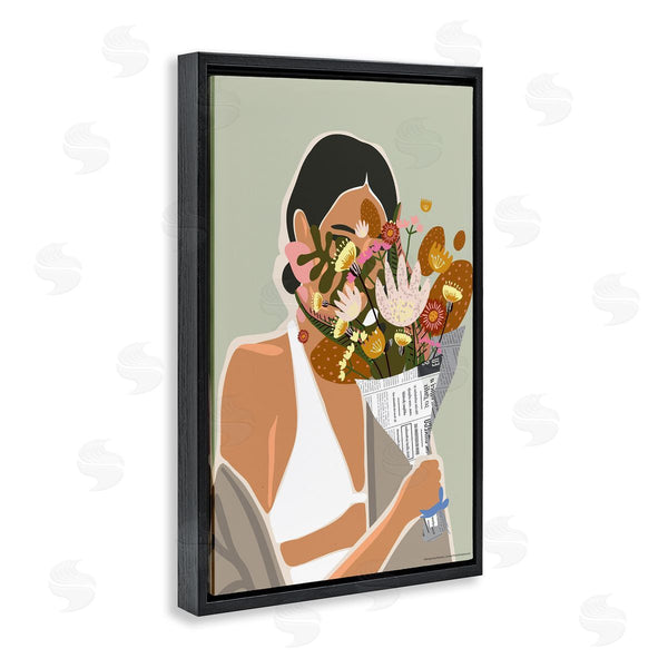 Stupell Industries Reinders | Woman & Plant Bouquet Wall Art
