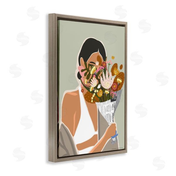 Stupell Industries Reinders | Woman & Plant Bouquet Wall Art