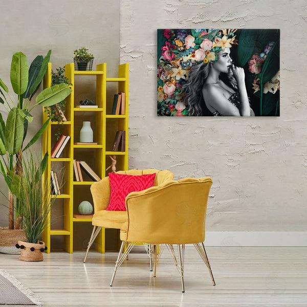Stupell Industries Reinders | Woman With Tropical Flowers Wall Art