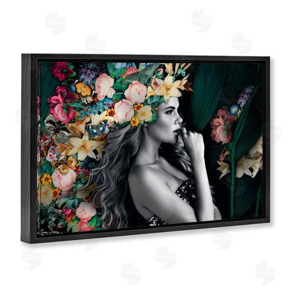 Stupell Industries Reinders | Woman With Tropical Flowers Wall Art