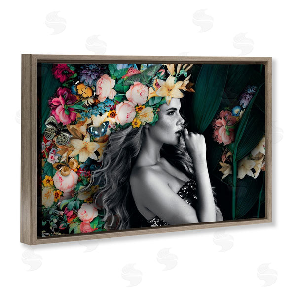 Stupell Industries Reinders | Woman With Tropical Flowers Wall Art
