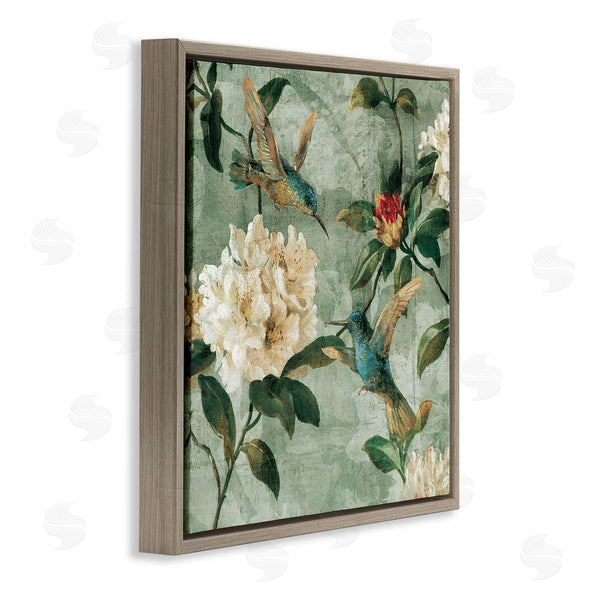 Stupell Industries Reneé Campbell | Vintage Hummingbird & Flowers