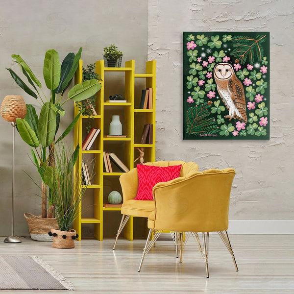 Stupell Industries Renee Thompson | Barn Owl & Botanicals Wall Art