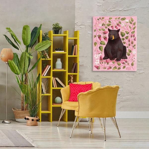 Stupell Industries Renee Thompson | Bear & Blackberry Plants Wall Art