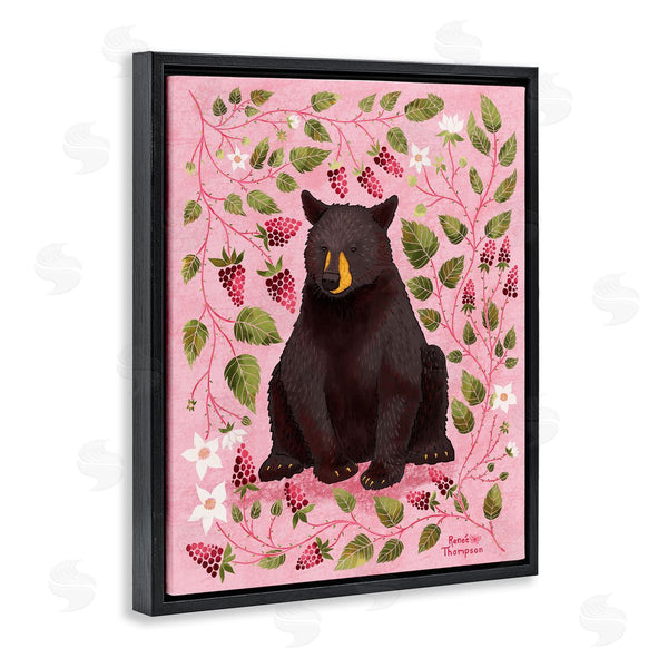 Stupell Industries Renee Thompson | Bear & Blackberry Plants Wall Art