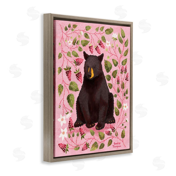 Stupell Industries Renee Thompson | Bear & Blackberry Plants Wall Art