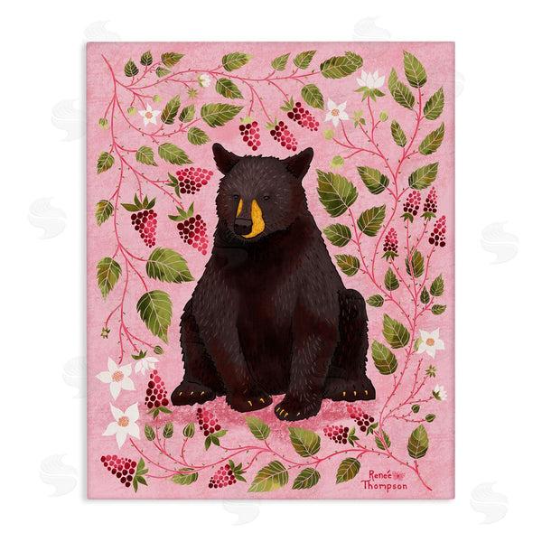 stupell industries Renee Thompson | Bear & Blackberry Plants Wall Art