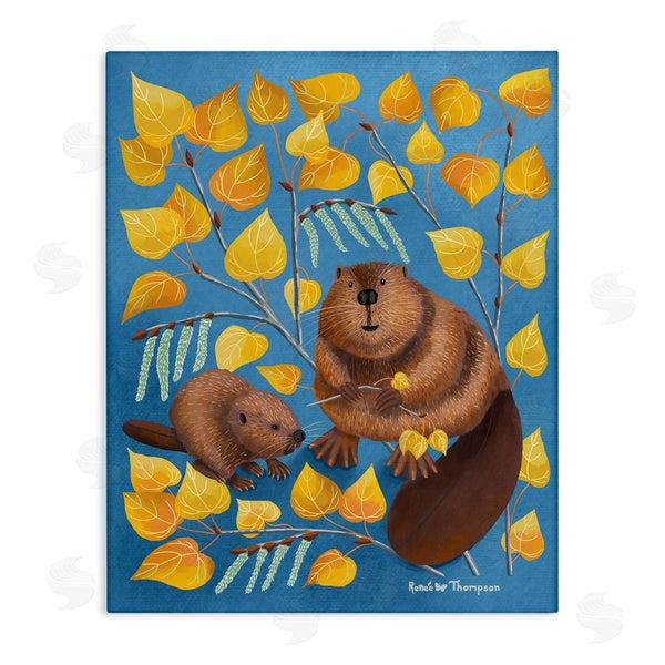 stupell industries Renee Thompson | Beaver & Quaking Aspen Wall Art