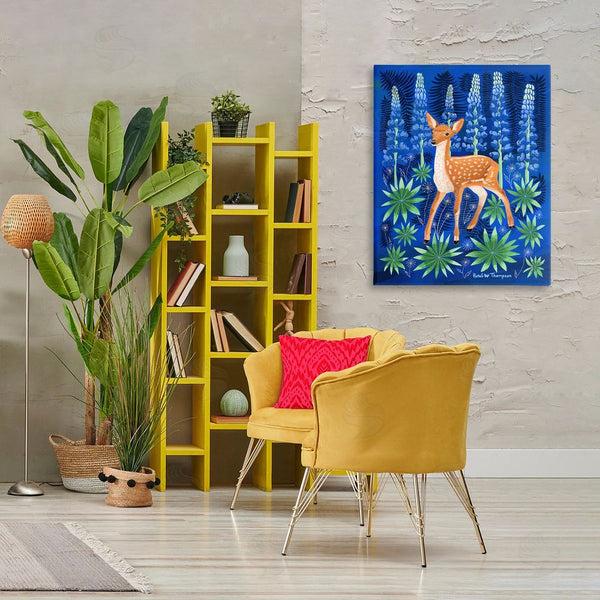 Stupell Industries Renee Thompson | Fawn & Lupine Flowers Wall Art