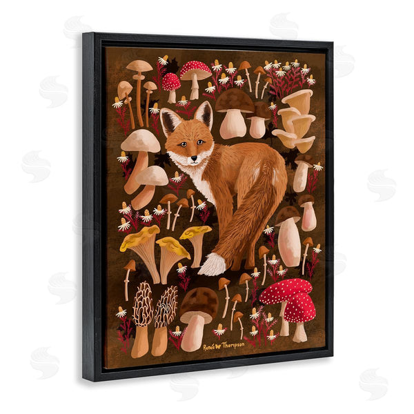 Stupell Industries Renee Thompson | Fox & Cottage Mushrooms Wall Art