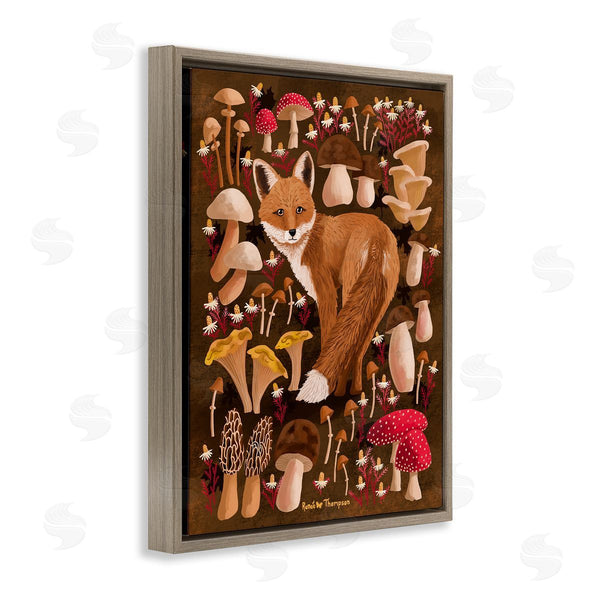 Stupell Industries Renee Thompson | Fox & Cottage Mushrooms Wall Art