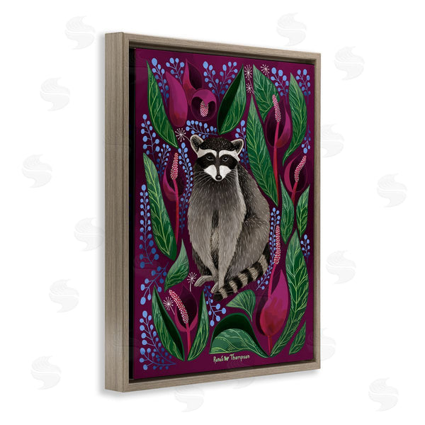Stupell Industries Renee Thompson | Raccoon & Cabbage Leaves Wall Art