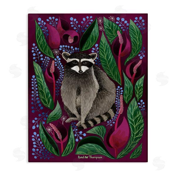 stupell industries Renee Thompson | Raccoon & Cabbage Leaves Wall Art
