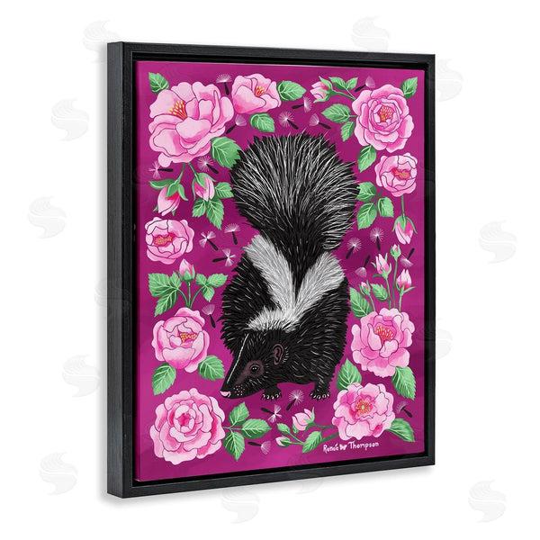Stupell Industries Renee Thompson | Skunk & Rose Blossoms Wall Art