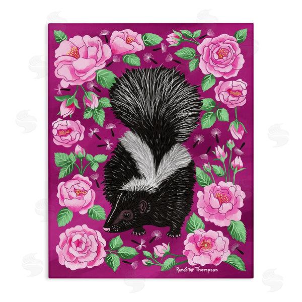 stupell industries Renee Thompson | Skunk & Rose Blossoms Wall Art