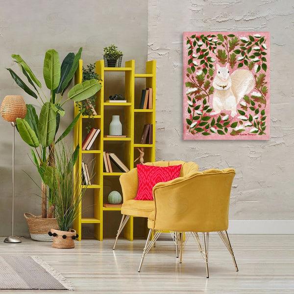 Stupell Industries Renee Thompson | Squirrel & Winter Holly Wall Art