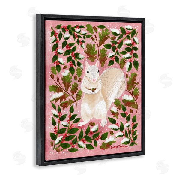 Stupell Industries Renee Thompson | Squirrel & Winter Holly Wall Art