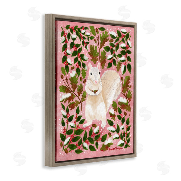 Stupell Industries Renee Thompson | Squirrel & Winter Holly Wall Art